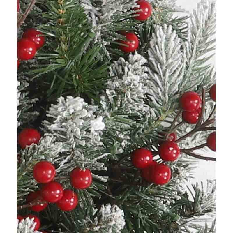 24 inch Decoration Flocked Artificial Christmas wreath