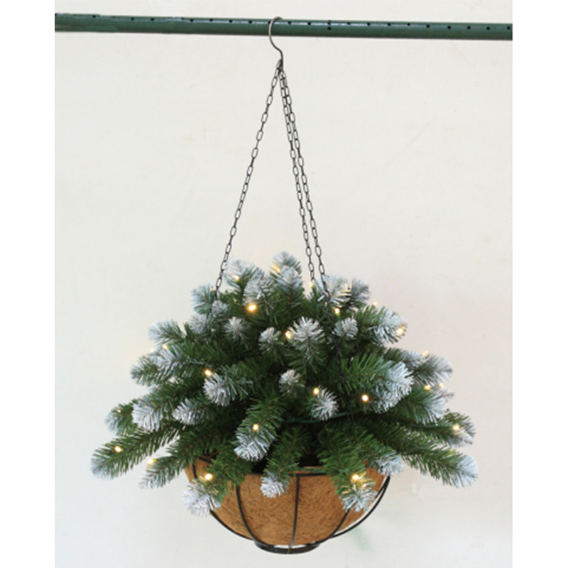 Decorated Christmas hanging basket with lights: detailed explanation of waterproofing technology and performance